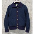 画像1: 80's~【アイルランド製】 ビンテージ【L.L.Bean】LLビーン【青×紫】【カーディガン】レディース【サイズW-M】<br> (1)