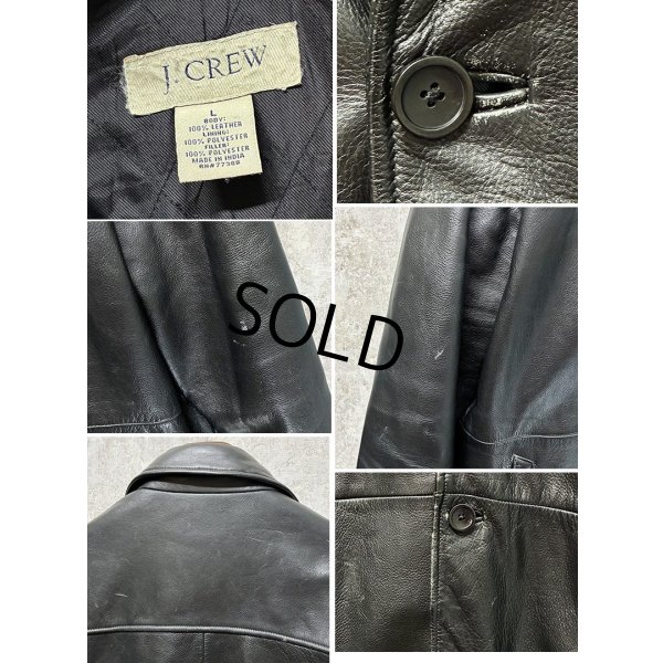画像2: 【ビンテージ】【J.crew】【オールドＪクルー】【黒】【レザージャケット】カーコート【サイズL】 