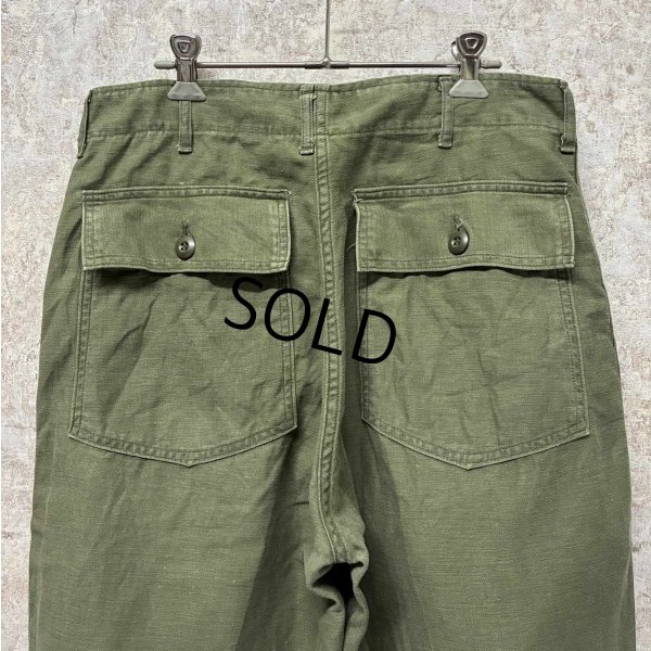 画像4: 70's【米軍実物】【ビンテージ】【ベイカーパンツ】UFOボタン Wステッチ OG107【ユーティリティパンツ】【34×31】 