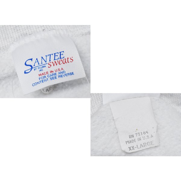 画像2: 90's~ USA製【ビンテージ】SANTEE【PANTHER MOM】 肉球 グレー【スウェット】【サイズＸＸＬ】 
