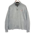 画像1: ビンテージ【ラルフローレン】POLO RALPH LAUREN【グレー】【無地】【ハーフジップ】【コットンセーター】【サイズL】 <br> (1)