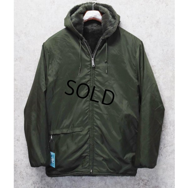 画像4: 〜80's【ビンテージ】オリーブグリーン ナイロンｘフェイクファー【リバーシブルパーカ】 