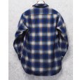 画像3: 程度良好!! 〜80's【USA製】【ビンテージ】【ペンドルトン】Pendleton【青ｘベージュ】【シャドーチェック】【ウールシャツ】【サイズＭ】<br> (3)