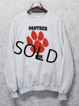 90's~ USA製【ビンテージ】SANTEE【PANTHER MOM】 肉球 グレー【スウェット】【サイズＸＸＬ】 