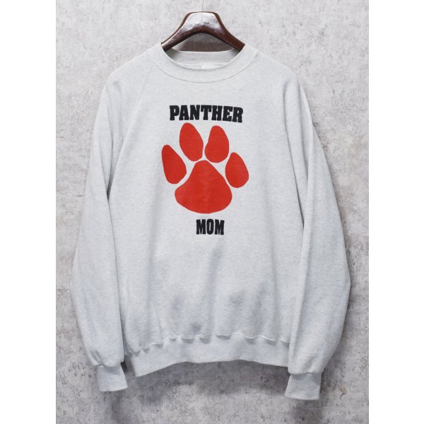 画像1: 90's~ USA製【ビンテージ】SANTEE【PANTHER MOM】 肉球 グレー【スウェット】【サイズＸＸＬ】 