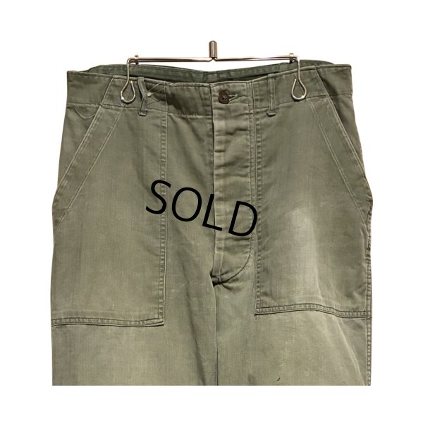画像3: 50's【ビンテージ】 U.S.ARMY 【M-47】【ヘリンボーンツイル】【HBTパンツ】 M47【ベイカーパンツ】【W33程度】 
