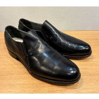 【Breather】【ブリーザー】黒 ブラック【レザー】スリッポンシューズ【8D】【26cm程度】 