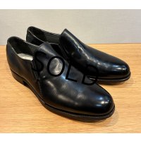 【Breather】【ブリーザー】黒 ブラック【レザー】スリッポンシューズ【8D】【26cm程度】 