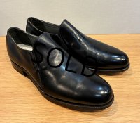 【Breather】【ブリーザー】黒 ブラック【レザー】スリッポンシューズ【8D】【26cm程度】 