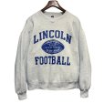 画像1: 90's【USA製】【ビンテージ】RUSSELL【ラッセル】LINCOLIN FOOTBALL グレー【スウェット】【サイズL】<br> (1)