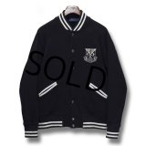 ビンテージ【ラルフローレン】【POLO RALPH LAUREN】【黒×白】【ブルゾン】【スウェットスタジャン】【サイズM】 