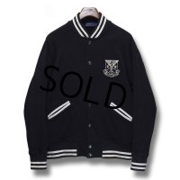ビンテージ【ラルフローレン】【POLO RALPH LAUREN】【黒×白】【ブルゾン】【スウェットスタジャン】【サイズM】 