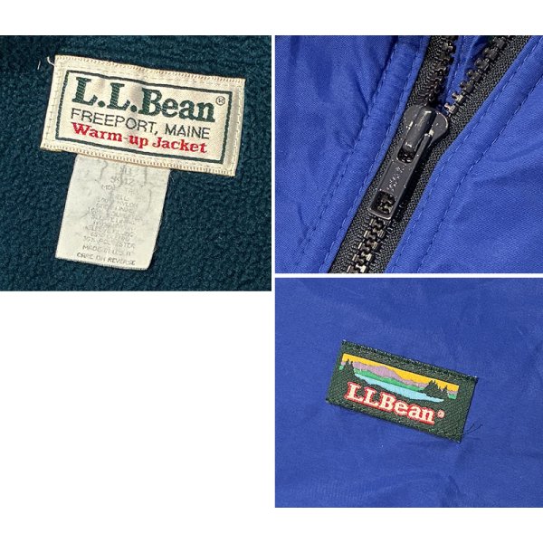 画像2: 90's~ USA製【ビンテージ】L.L.Bean【ＬＬビーン】【青×緑】【ウォームアップジャケット】【メンズXXL】 