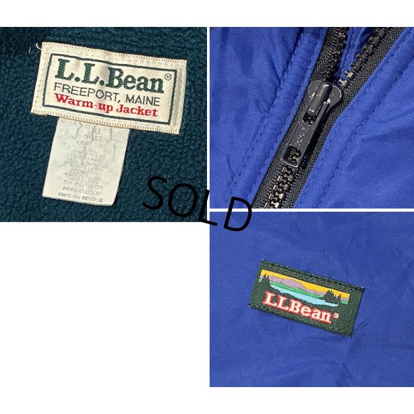 画像2: 90's~ USA製【ビンテージ】L.L.Bean【ＬＬビーン】【青×緑】【ウォームアップジャケット】【メンズXXL】 