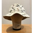 画像3: 程度良好!! USA製【ビンテージ】生成りｘルアー 総柄【コットン】毛ばり 釣り【バケットハット】【サイズM】<br> (3)