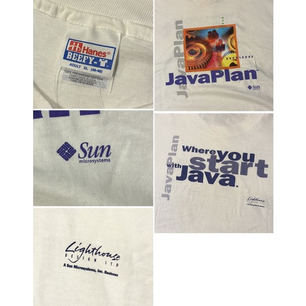 画像2: デッドストック【90's】【ビンテージ】【Hanes】ヘインズ【JAVAPLAN】白【ロンT】【サイズXL】 