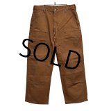 【カーハート】【carhartt】ブラウン ダック地 ダブルニー【ペインターパンツ】【33×30】 