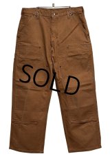 【カーハート】【carhartt】ブラウン ダック地 ダブルニー【ペインターパンツ】【33×30】 