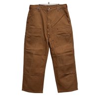 【カーハート】【carhartt】ブラウン ダック地 ダブルニー【ペインターパンツ】【33×30】 