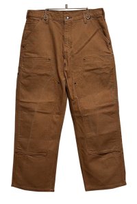 【カーハート】【carhartt】ブラウン ダック地 ダブルニー【ペインターパンツ】【33×30】 