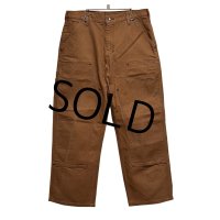 【カーハート】【carhartt】ブラウン ダック地 ダブルニー【ペインターパンツ】【33×30】 