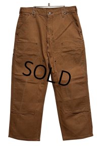 【カーハート】【carhartt】ブラウン ダック地 ダブルニー【ペインターパンツ】【33×30】 