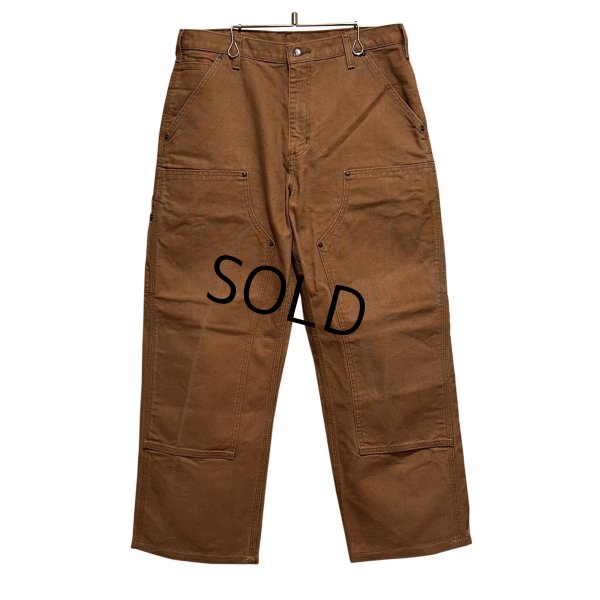 画像1: 【カーハート】【carhartt】ブラウン ダック地 ダブルニー【ペインターパンツ】【33×30】 