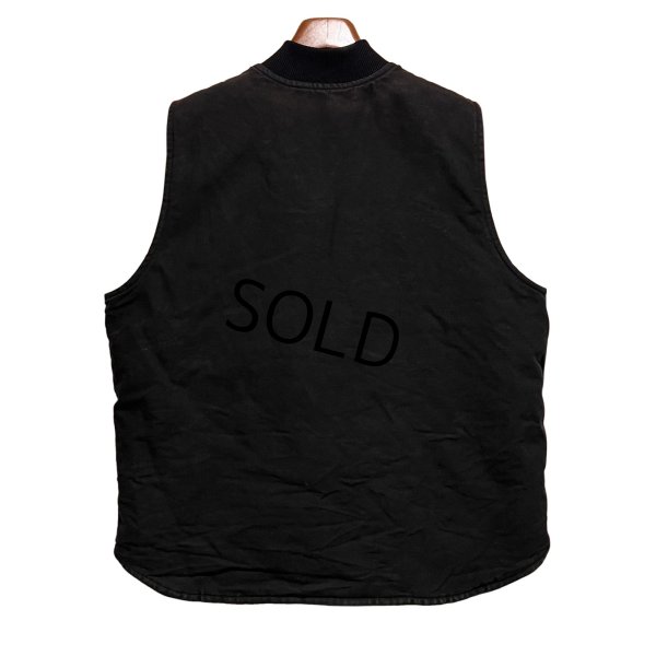 画像3: carhartt【カーハート】【中綿入り】ダック地【黒】ワッペン付き【ベスト】【サイズXL-R】 