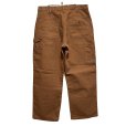 画像3: 【カーハート】【carhartt】ブラウン ダック地 ダブルニー【ペインターパンツ】【33×30】<br> (3)