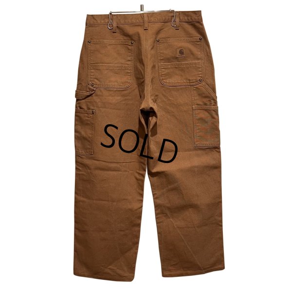 画像3: 【カーハート】【carhartt】ブラウン ダック地 ダブルニー【ペインターパンツ】【33×30】 