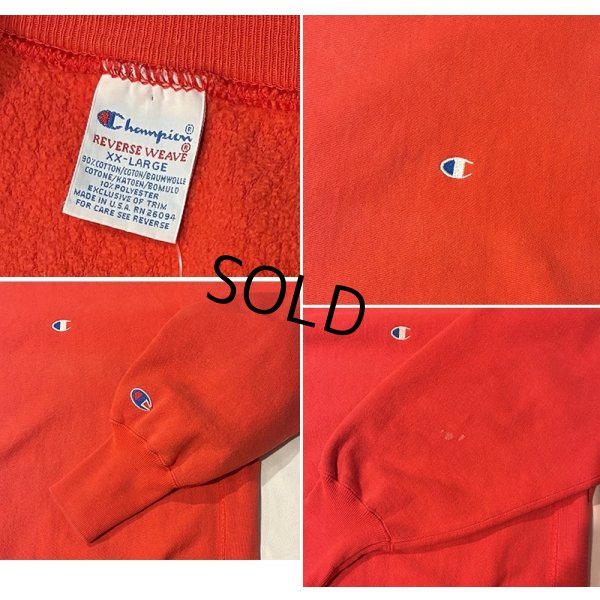 画像2: 90's【USA製】ビンテージ【champion】【チャンピオン】【リバースウィーブ】【赤ピンク】【無地】【スウェット】【サイズXXL】 