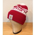 画像4: 【ビンテージ】【carhartt】【カーハート】【赤×白】【ロゴ入り】 【ニットキャップ】ポンポン付き 【ニット帽】 <br> (4)