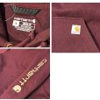 画像2: ビンテージ【carhartt】【カーハート】【RELAXED FIT】エンジ 袖プリント【パーカー】【サイズM】<br> (2)