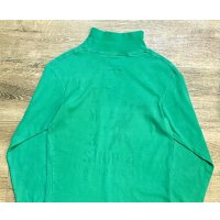 70's【米軍実物】【ビンテージ】【U.S.NAVY】【緑】【ステンシル入り】【デッキクルーシャツ】【サイズL】 