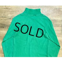 70's【米軍実物】【ビンテージ】【U.S.NAVY】【緑】【ステンシル入り】【デッキクルーシャツ】【サイズL】 