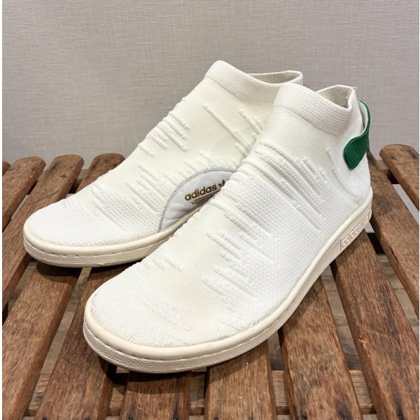 画像1: アディダス【ADIDAS】スタンスミス SOCK PK【白ｘ緑】スニーカー【サイズ25ｃｍ】 