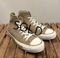 【コンバース】CONVERSE【ALL STAR 】チャックテイラー CT70【ライトブラウン】コーデュロイ【ハイカット】【サイズ7(25.5ｃｍ)】 