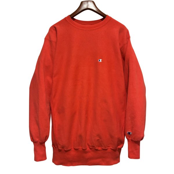 画像1: 90's【USA製】ビンテージ【champion】【チャンピオン】【リバースウィーブ】【赤ピンク】【無地】【スウェット】【サイズXXL】 