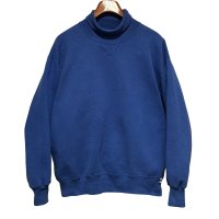 90's【USA製】【RUSSELL】ラッセル 【ビンテージ】青【無地】【タートルネックスウェット】【サイズXXL】 