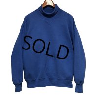 90's【USA製】【RUSSELL】ラッセル 【ビンテージ】青【無地】【タートルネックスウェット】【サイズXXL】 