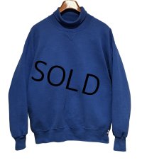 90's【USA製】【RUSSELL】ラッセル 【ビンテージ】青【無地】【タートルネックスウェット】【サイズXXL】 