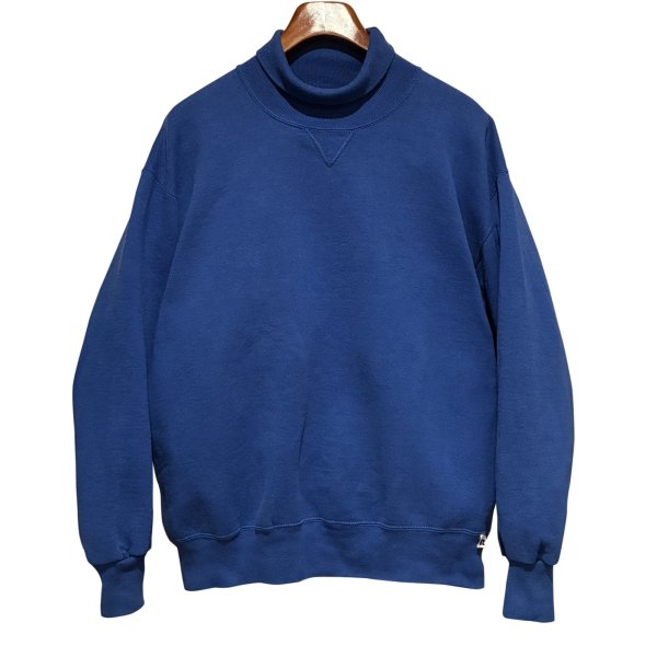 画像1: 90's【USA製】【RUSSELL】ラッセル 【ビンテージ】青【無地】【タートルネックスウェット】【サイズXXL】 