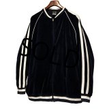 【ビンテージ】Foot Locker 【フットロッカー】紺ｘ白ライン【ベロア地】【トラックジャージ】トラックジャケット【サイズXL】 