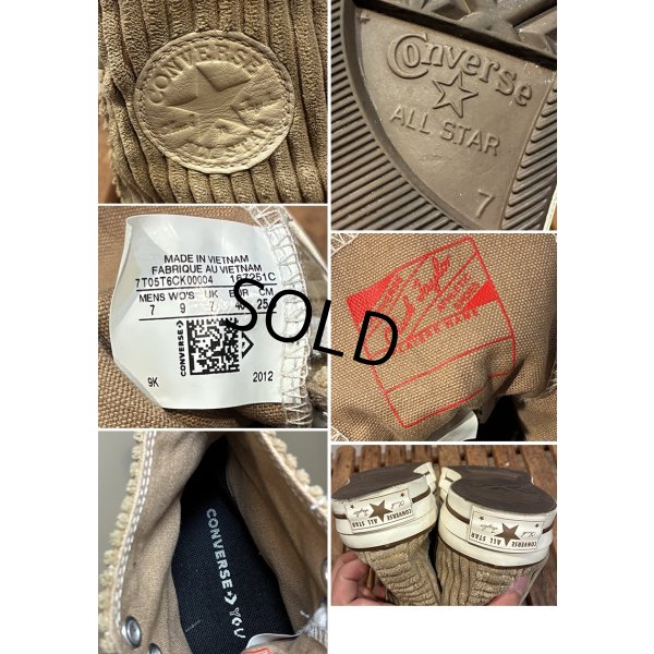 画像2: 【コンバース】CONVERSE【ALL STAR 】チャックテイラー CT70【ライトブラウン】コーデュロイ【ハイカット】【サイズ7(25.5ｃｍ)】 