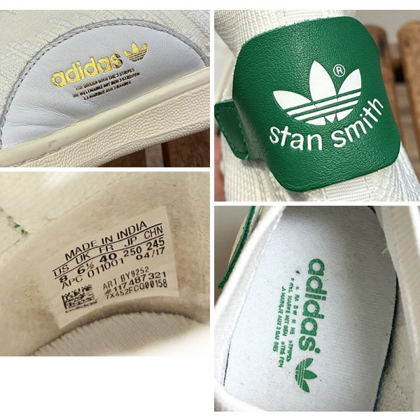 画像2: アディダス【ADIDAS】スタンスミス SOCK PK【白ｘ緑】スニーカー【サイズ25ｃｍ】 