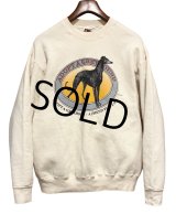 ビンテージ【FRUIT OF THE LOOM】【フルーツオブザルーム】グレイハウンド【犬】【クリーム色】【スウェット】【サイズＸＬ】 