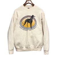 ビンテージ【FRUIT OF THE LOOM】【フルーツオブザルーム】グレイハウンド【犬】【クリーム色】【スウェット】【サイズＸＬ】 