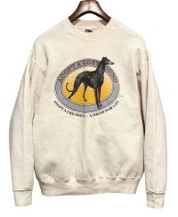 ビンテージ【FRUIT OF THE LOOM】【フルーツオブザルーム】グレイハウンド【犬】【クリーム色】【スウェット】【サイズＸＬ】 