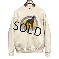 ビンテージ【FRUIT OF THE LOOM】【フルーツオブザルーム】グレイハウンド【犬】【クリーム色】【スウェット】【サイズＸＬ】 