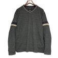 画像1: 90's~【ビンテージ】【エディーバウアー】【Eddie Bauer】【チャコール】Vネック【フリースカットソー】ロンT【サイズL】<br> (1)